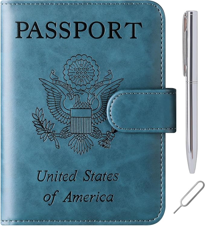 Passport Holder Cover Wallet Travel Essentials Leather Rfid Blocking Case by LOHASLIFE