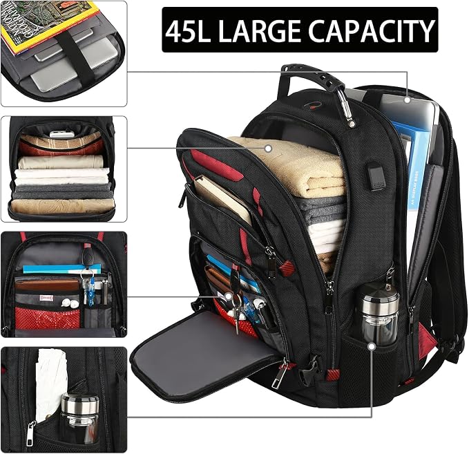 17.3 Laptop Backpack, Extra Large Travel laptop Backpack - Image 2
