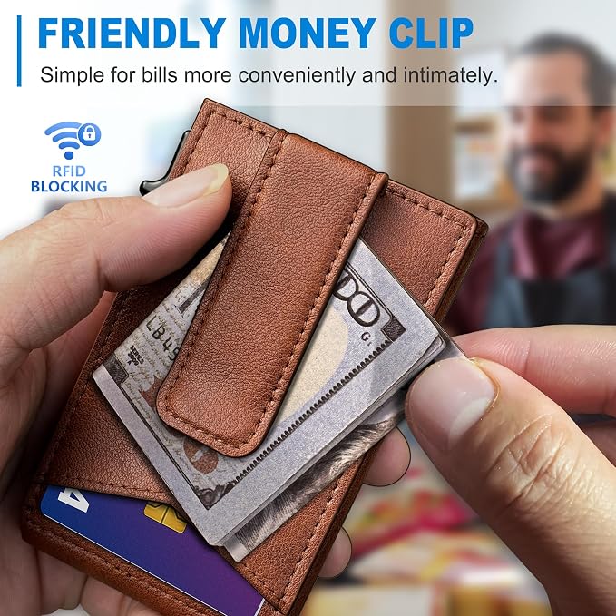 Airtag Wallet for Men, with Money Clip Gift Boxed, Slim Front Pocket Wallet - Image 6