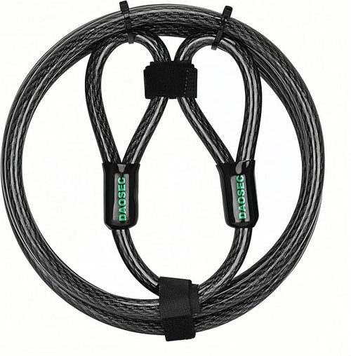 10 ft x 1/2" Heavy Duty Cut-Proof Security Cable | Flexible Vinyl-Coated by DAOSEC