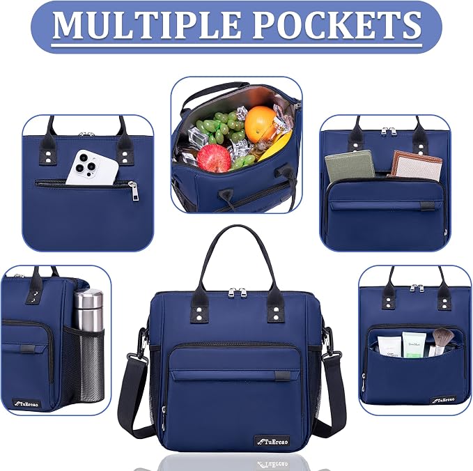 TuErCao Bule Lunch Box for Women Insulated Lunch Bag for Female Adult for Work - Image 5