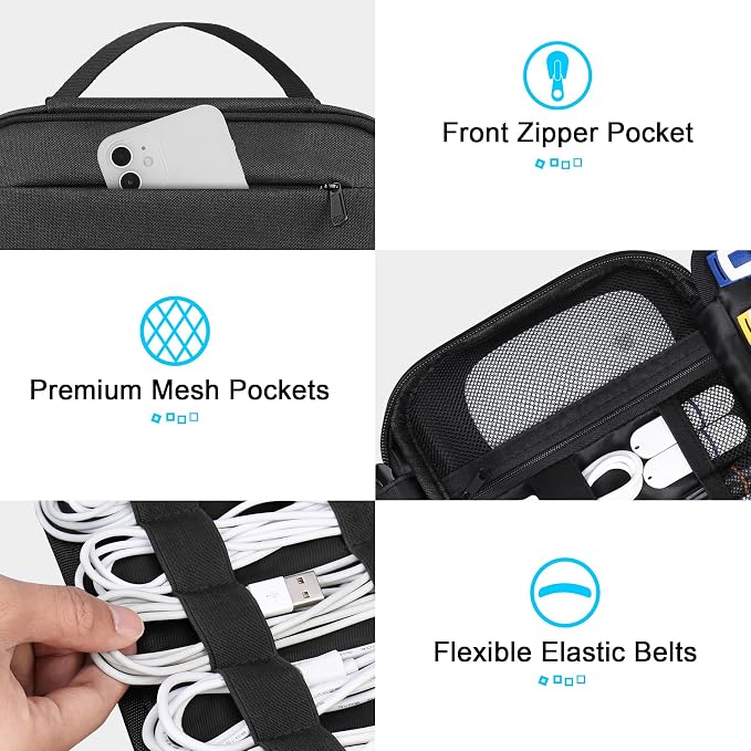 Lacdo Cord Organizer Travel, Cable Organizer Bag Case, Portable Electronics - Image 4