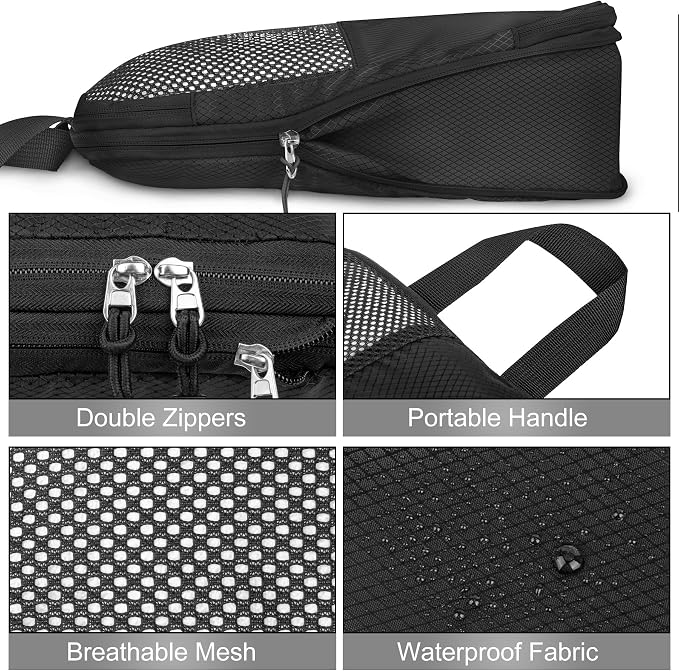 8 Set Compression Packing Cubes Travel, Lightweight Expandable Travel Cubes - Image 5