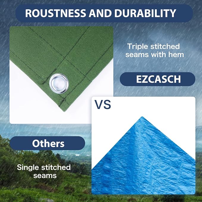 20’x24’ Canvas Tarp Heavy Duty Water Resistant Tarpaulins - Image 3