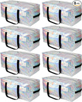8 Pack Heavy Duty Moving Bags 24-Gallon Extra Large Waterproof Foldable by JCBZAMZ