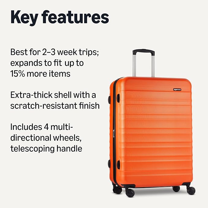 Amazon Basics 30" Hardside Large Checked Luggage, Hardshell Suitcase - Image 2