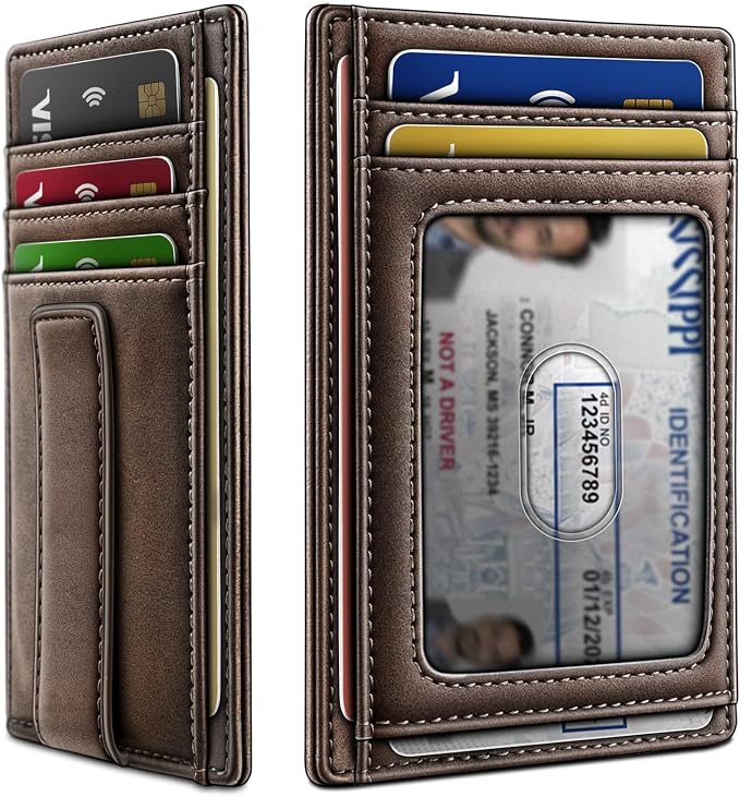 BULLIANT Men Wallet, Slim Leather Wallet Money Clip Card Hodler by BULLIANT