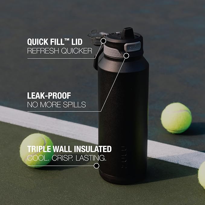 ZULU Powerfill Pro 40oz Stainless Steel Water Bottle - Image 2