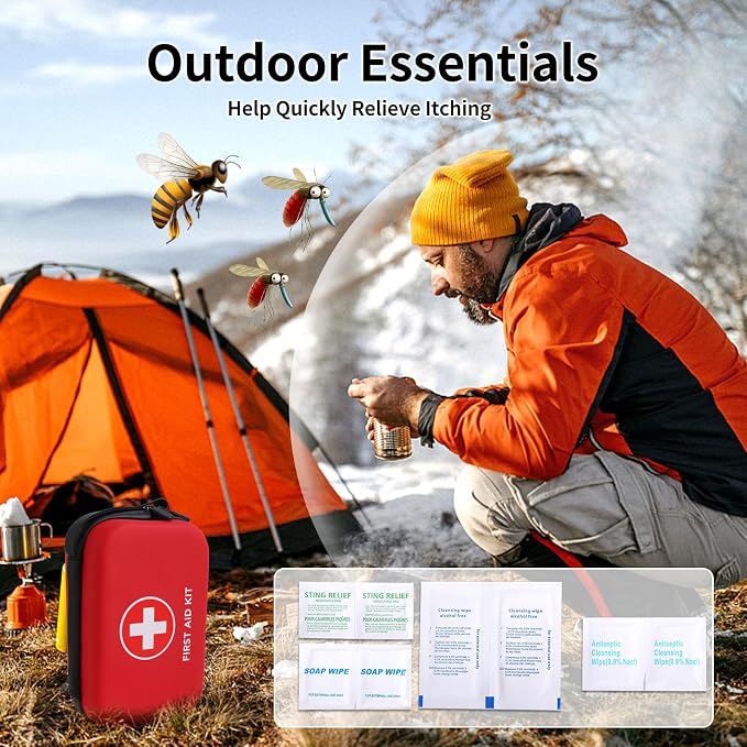 First-Aid-Kit-for-Car-Home-Travel-Camping-Businesses, Compact Waterproof Hard - Image 5