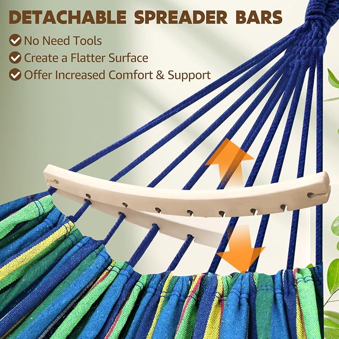 Chihee Cotton Hammock Large Soft Breathable Camping Hammock Holds Up to 660lbs - Image 3
