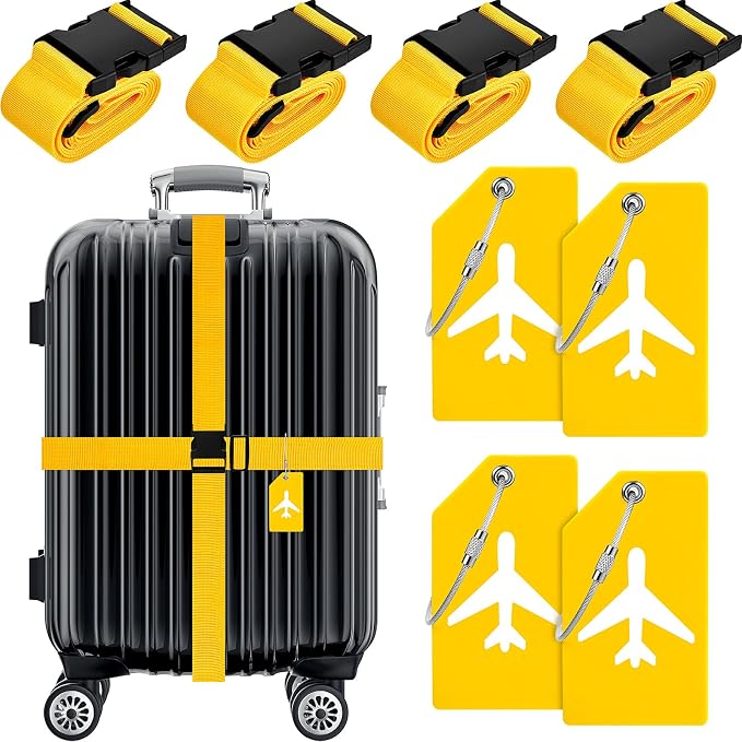 Weewooday 8 Pcs Luggage Straps Suitcase Tags Set by Weewooday