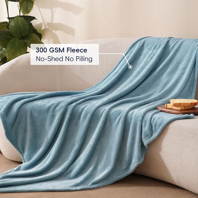PHF Ultra Soft Fleece Throw Blanket, No Shed No Pilling Luxury Plush Cozy - Image 3