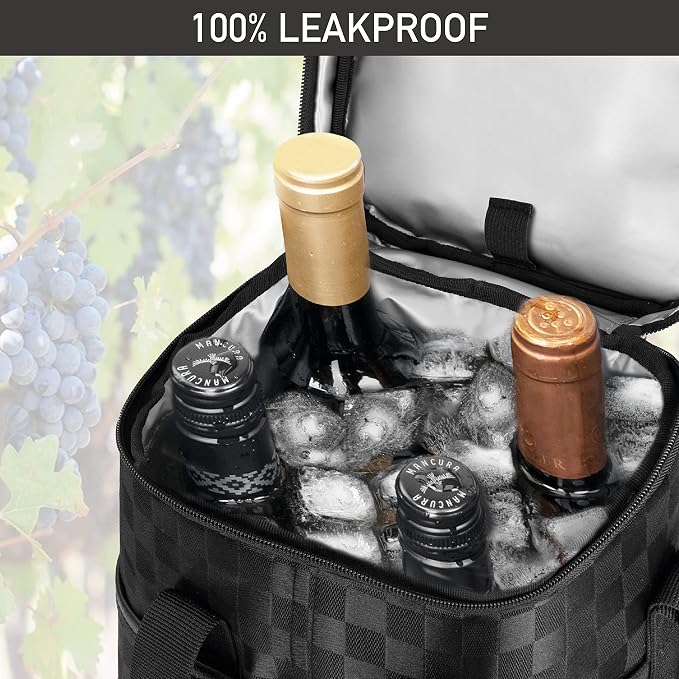 Opux 4 Bottle Insulated Wine Cooler Bag - Image 5