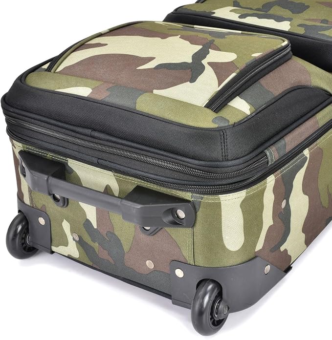 U.S. Traveler Lightweight Rolling 20" Carry On Luggage Softside Suitcase - Image 5