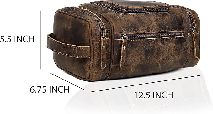 VC VINTAGE COUTURE Leather Toiletry Bag - Image 9