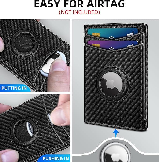 Airtag Wallet for Men- with Money Clip Gift Boxed, Magnetic Closure Slim - Image 3
