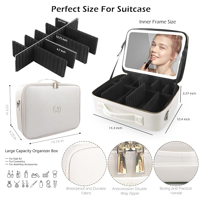 MOMIRA Travel Makeup Bag Cosmetic Bag Makeup Organizer Bag - Image 2