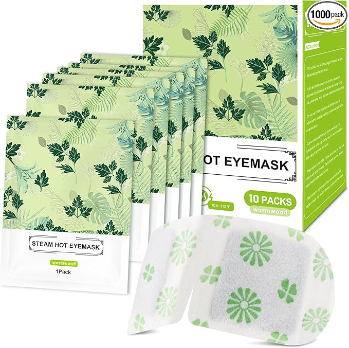 10 Packs Steam Eye Mask, Wormwood Steam Eye Masks Disposable, Self-Heating by MnswandSteamEyeMask