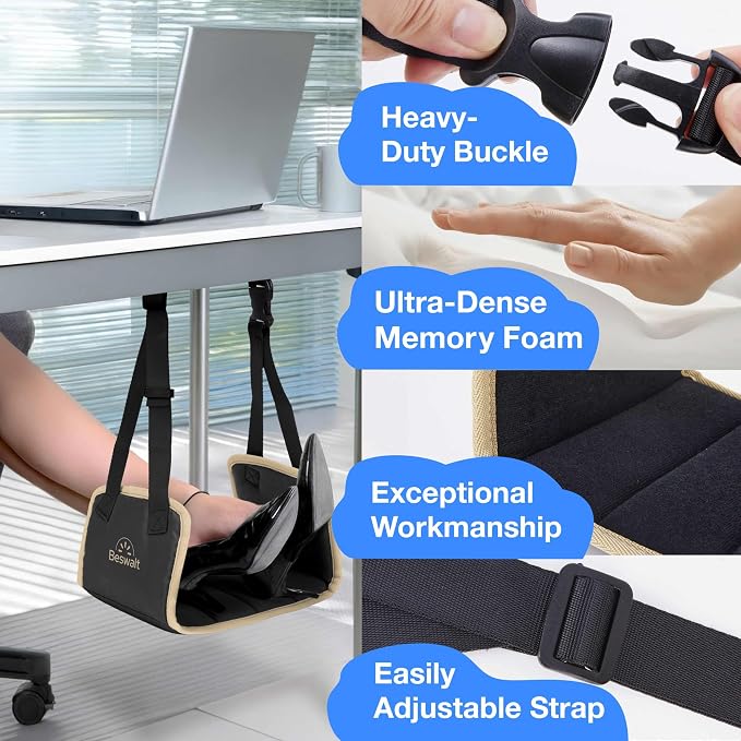 Portable Airplane Foot Hammock for Plane Travel - Image 5
