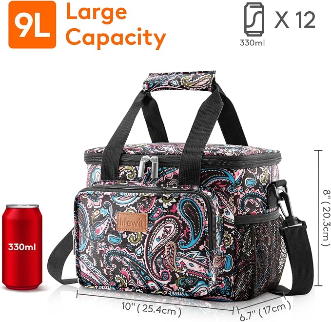 Lifewit Medium Lunch Bag Insulated Lunch Box Soft Cooler Cooling Tote - Image 3