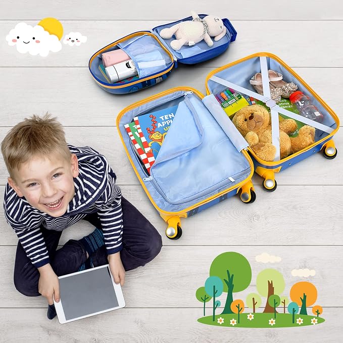 HONEY JOY Kids Luggage, Lightweight Toddler Suitcase, Durable ABS Hardshell - Image 4