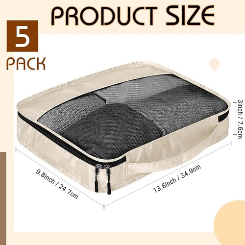 5 Pcs Packing Cubes for Suitcase Large Travel Cubes Carry on Luggage Organizer - Image 2