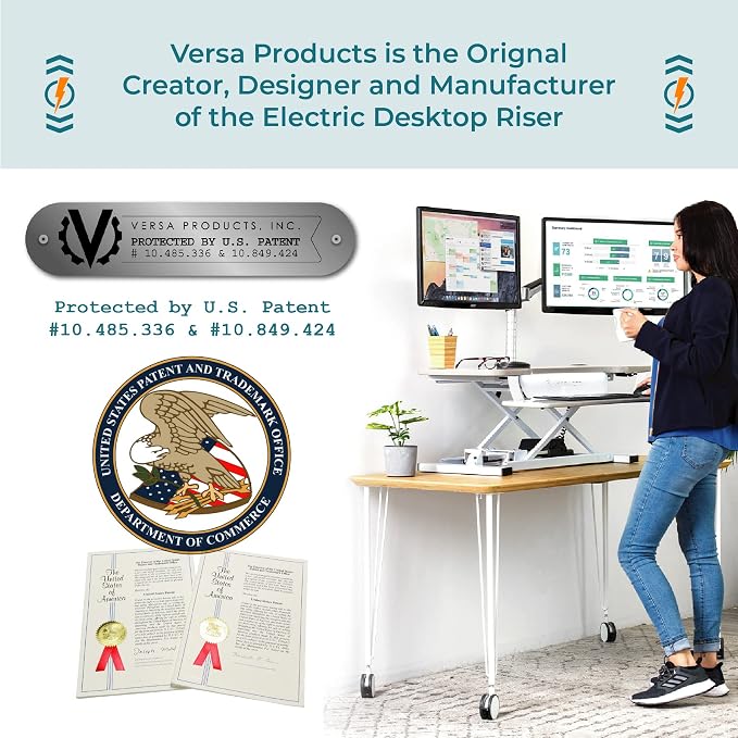 VRSADESK PowerPro™ Electric Standing Desk Converter - Image 8