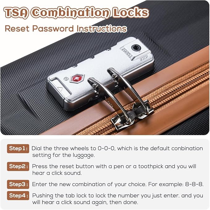 imiomo Luggage Sets 3 Piece, Expandable Hardside Suitcase Set - Image 5