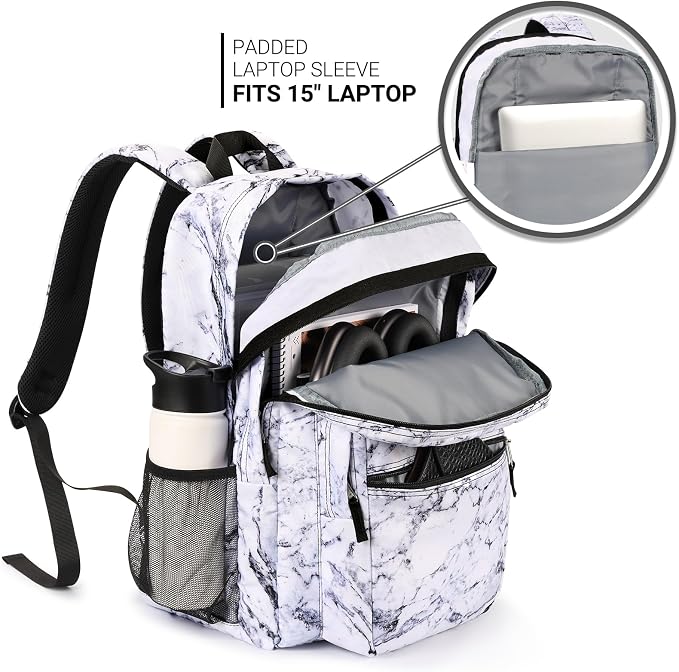 ZORFIN 26L Backpack for College, and Travel: Water Resistant Bookbag - Image 4