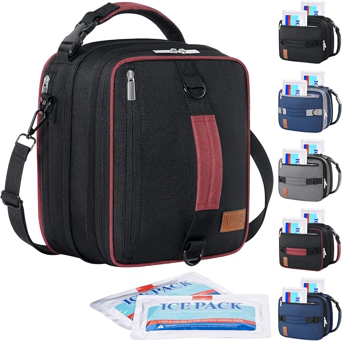 Lifewit Insulated Lunch Box for Men, Expandable Cooler Bag, Freezable Lunch Bag by Lifewit