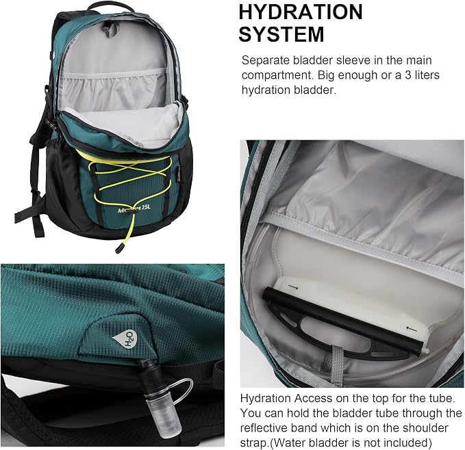 MOUNTAINTOP Hiking Backpack, 25L Camping Backpack, Men Women Hiking Daypack - Image 5