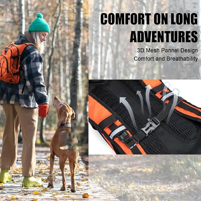 Hydration Backpack Pack with 2L Water Bladder 18L Hiking Backpack Women Men - Image 5