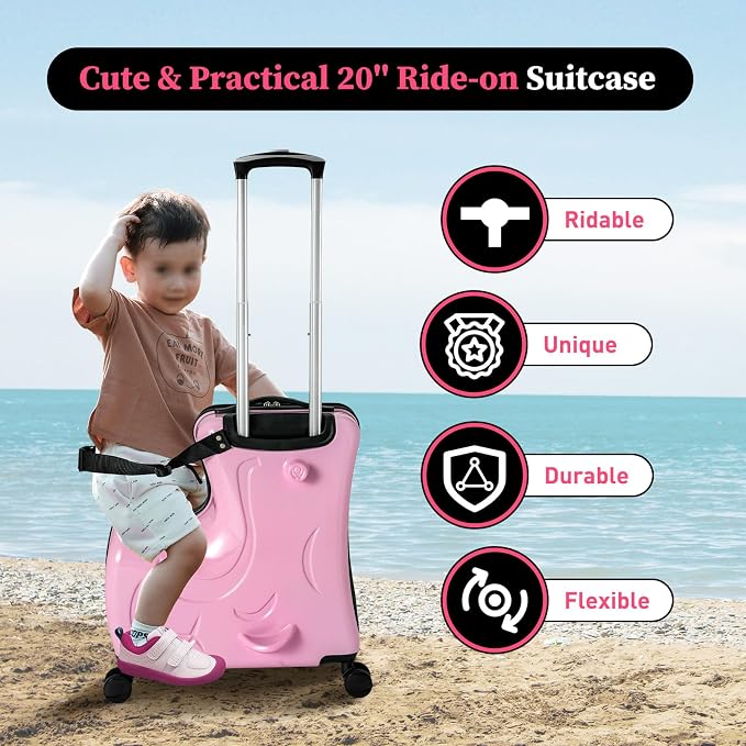 20 Inch Children's Ride On Trolley, Toddler Luggage Seat Ride - Image 3