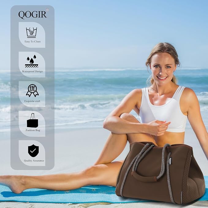 QOGiR Neoprene Multipurpose Beach Bag Tote - Image 8