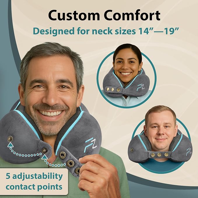 Memory Foam Travel Pillow for Airplanes & Car Rides - Image 3
