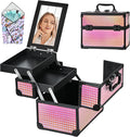 Makeup Case Organizer, Makeup Train Case, Trays Cosmetic Box Portable, by Unknown