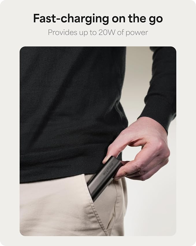 Mophie Powerstation Mini 5, 000mAh Portable Power Bank – Ultra-Fast USB-C PD - Image 4