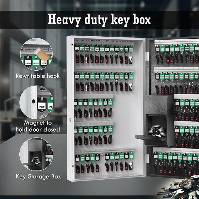 WeHere 104 Keys Lock Box Wall Mount - Image 5