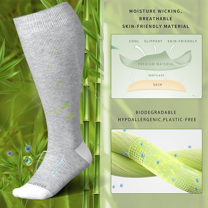 LEVSOX Wide Calf Compression Socks - Image 2
