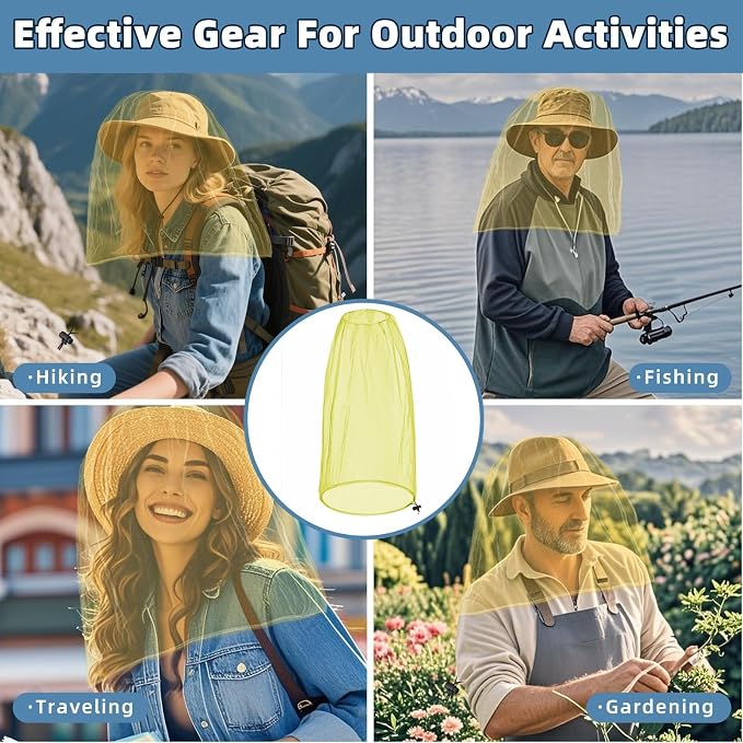 Oversized Mosquito Net 42 x 25 Inches Ultra Large Mosquito Head Net Face Neck - Image 6