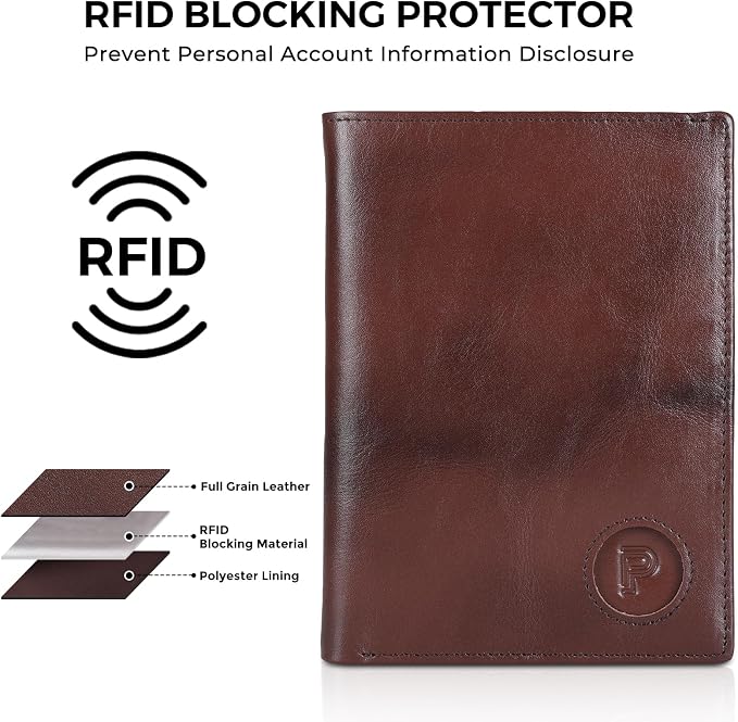 Polare Luxury RFID Blocking Leather Passport Holder Travel Wallet - Image 6