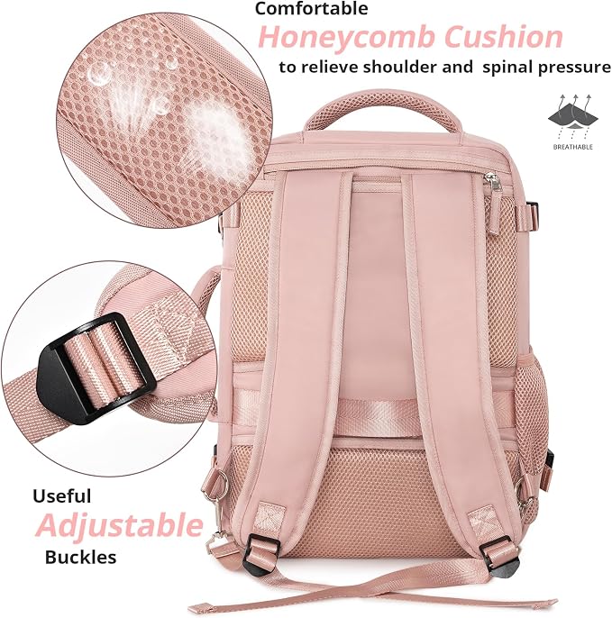 Travel Backpack for Women Men, Travel Laptop Backpack w/USB Charging Port - Image 7