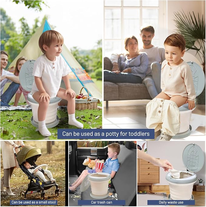 Travel Potty for Toddler, Portable and Foldable Toilet, Apply to Seat Emergency - Image 4