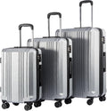 Coolife Luggage Expandable Suitcase PC+ABS 3 Piece Set by COOLIFE