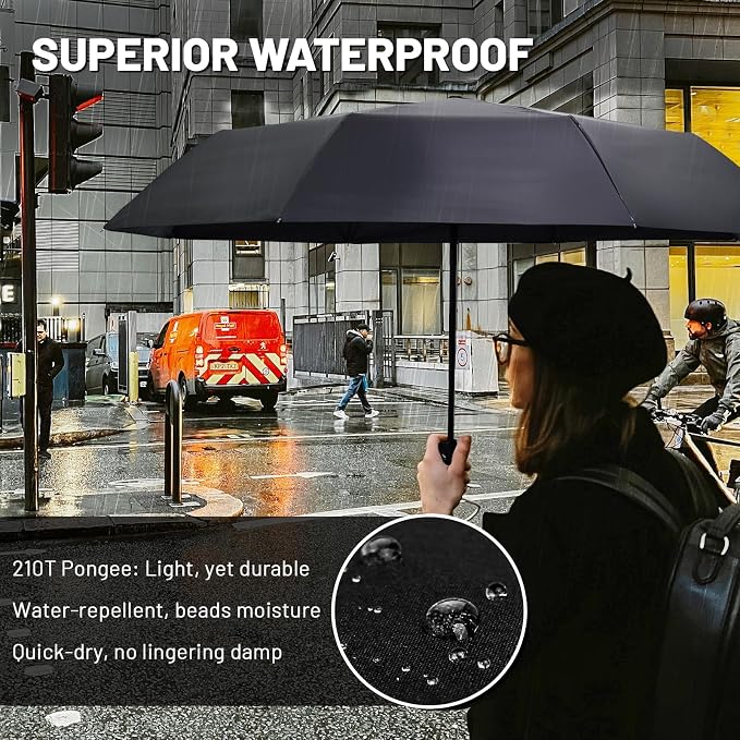 SY COMPACT Travel Umbrella Windproof Automatic Umbrellas Small Compact UV Sun - Image 5