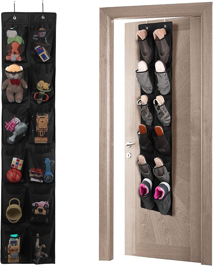 12 Large Pockets Over The Door Hanging Shoe Organizer by GOMAJI