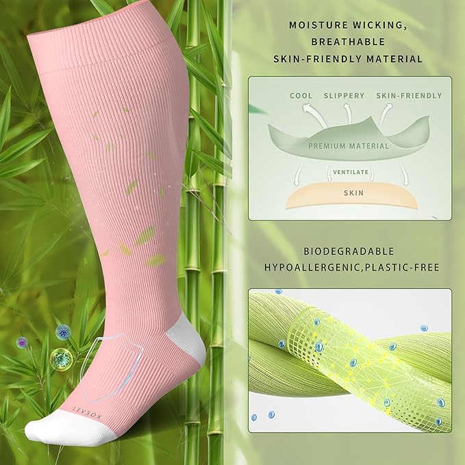 LEVSOX Wide Calf Compression Socks - Image 2