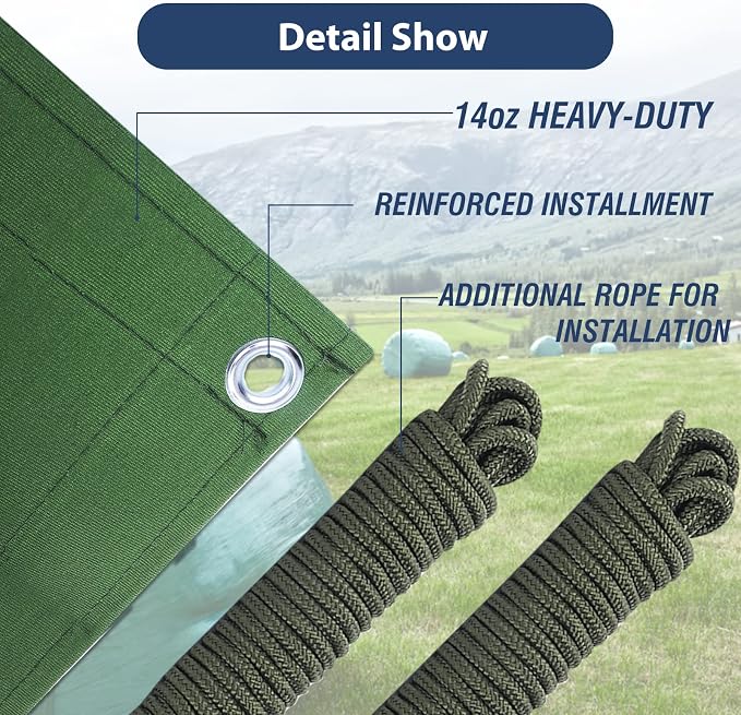 20’x30’ Canvas Tarp Heavy Duty Water Resistant Tarpaulins - Image 5