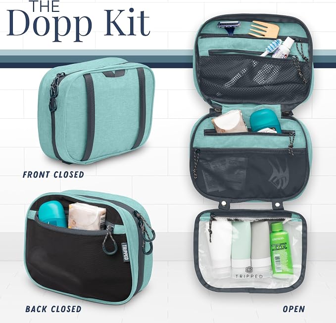 Toiletry Bag Kit Set: Hanging Travel Toiletry Bag + 311 TSA Cosmetic Liquid Bag - Image 4