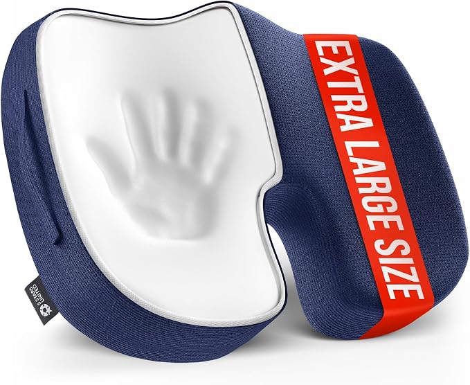 5 STARS UNITED Seat Cushion for Tailbone Pain Relief – Large Memory Foam by 5STARSUNITED